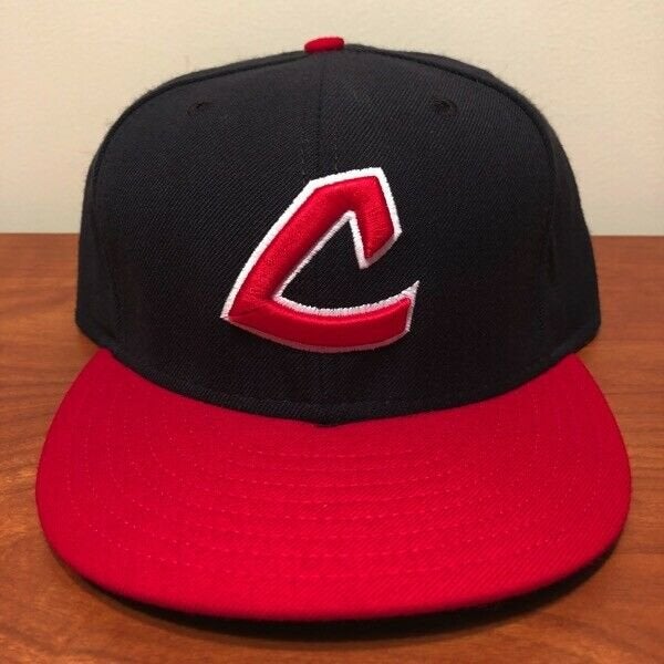 Vintage Cleveland Indians Delong Fitted Hat 7 1/2 MLB