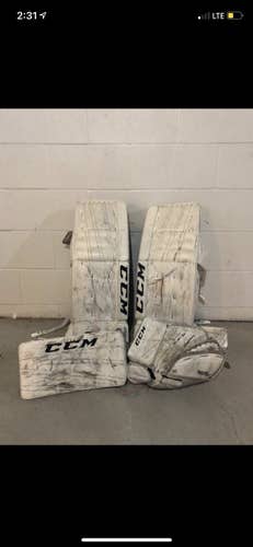 Hockey Goalie Leg Pads and glove and blocker