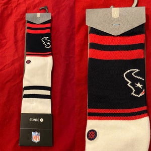 NFL Houston Texans Football Socks by Stance, Size Large * NEW NWT