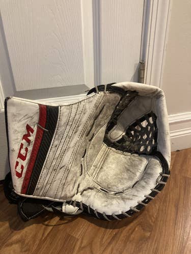 White CCM Senior Premier Pro Goalie Glove