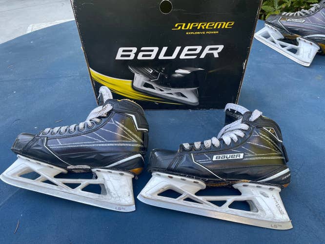Used Bauer Regular Width  Size 5.5 Supreme 1S Hockey Goalie Skates