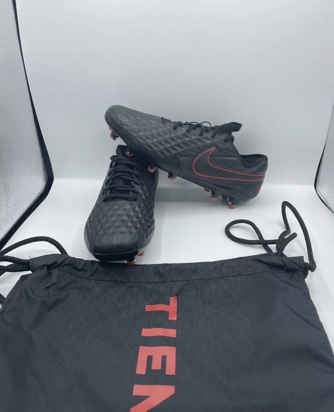 nike tiempo legend 8 elite black red