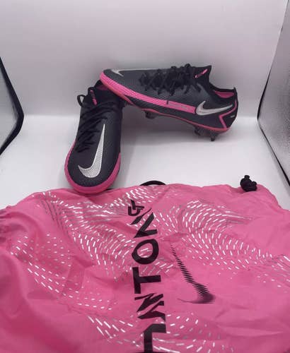 Nike Phantom GT Elite FG ACC Black Pink Blast Soccer Cleats CK8439-006 Size 7
