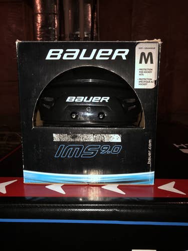 Black New Medium Bauer Pro Stock IMS 9.0 Helmet