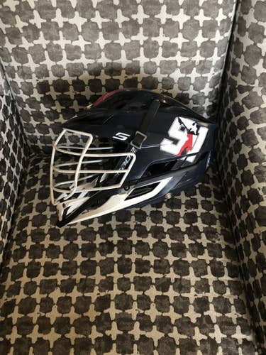 Cascade S. Team 91 Decals. (Removable) Navy Blue, White Face mask, White Chin.
