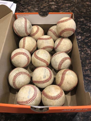 Mixed lot used 15 pack baseballs