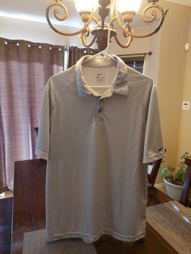Gray Adult Mens Medium Nike Golf Shirt