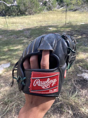 Black High School/College Infield 11.25" Heart of the Hide Baseball Glove