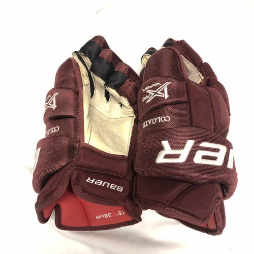 Used 15" Bauer Vapor 1X Pro gloves - NCAA (UG635)