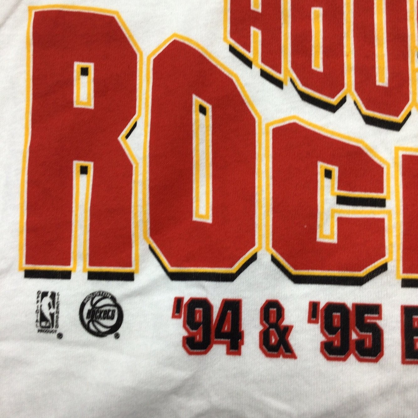 Wyco Vintage 1995 Houston Rockets Back to Back Champs NBA Shirt