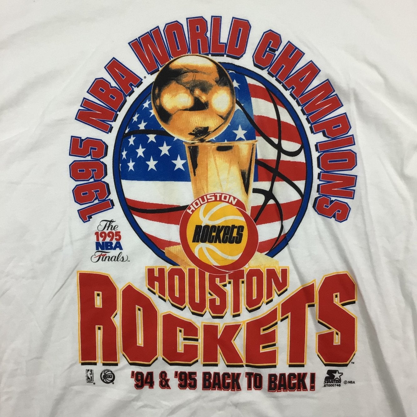 STARTER, Shirts, Vintage Houston Rockets 994 Nba World Champions