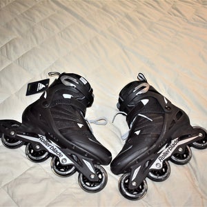 NEW - Rollerblade Zetrablade Inline Skates, Black/Silver, Size 10 - With Tag!