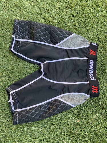 Black Youth Men's Used Medium Marucci sliding shorts