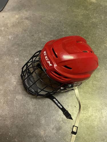 Red New Medium CCM Tacks 710 Helmet