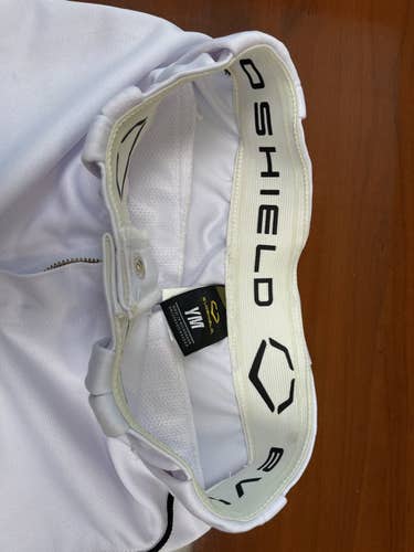 New White Men Youth Medium EvoShield Salute Pant w Piping Black