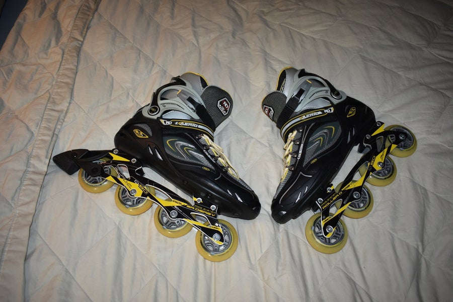 Roller Derby Q-80 Aerio Aluminum Inline Skates, Size 12 - Top Condition!