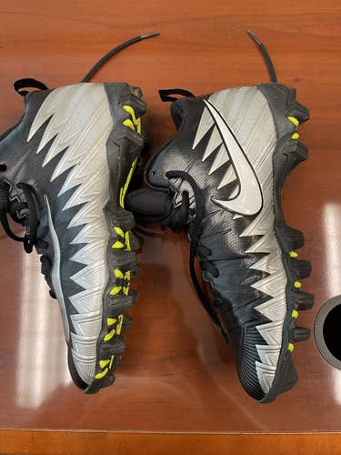 Black Men's Molded Cleats Mid Top Alpha Menace Shark