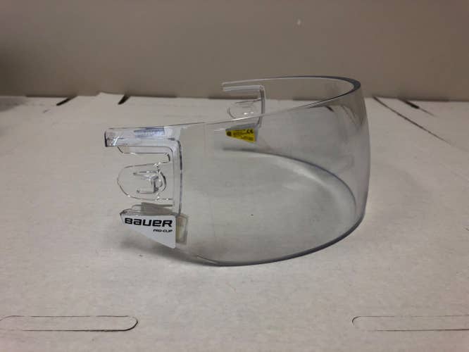 New Bauer Pro Clip Straight Cut Hockey Visor Clear half shield