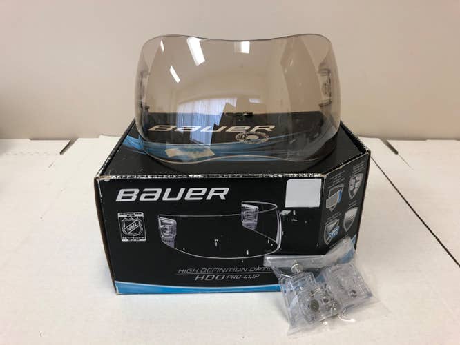 New Bauer HDO Pro-Clip Wave Cut Hockey Visor Amber half shield