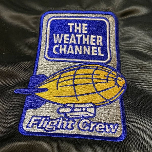 Weather Channel Jacket Mens XL Black Official Blimp Crew TV News Channel  Vintage