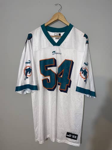 Vintage 00’s NFL Puma Screen Print Replica Miami Dolphins Zach Thomas Jersey