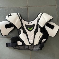 NEW WITHOUT TAGS STX CELL IV LACROSSE SHOULDER PADS MEDIUM RETAIL $130