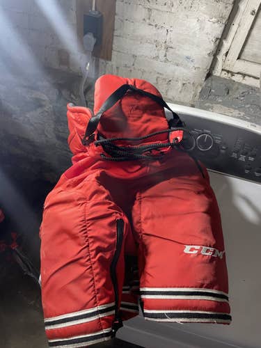 Red Senior Small CCM Pro Stock HP35 Hockey Pants