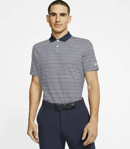 Nike Men's Dry Victory Stripe Polo Golf Shirt Navy XX-Large XXL NWT #72836