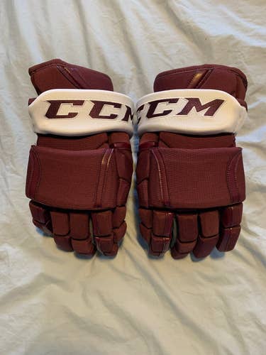 CCM HG12 14 inch Pro Stock Colorado Reverse Retro Gloves (Nordiques colorway)