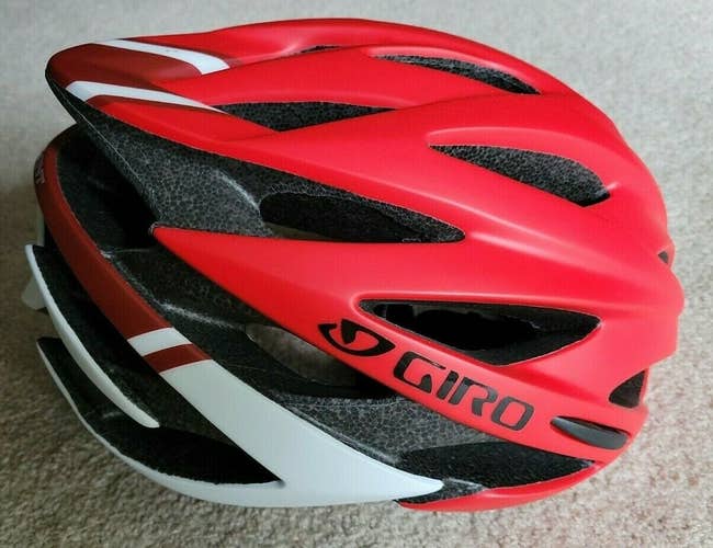 Giro Savant Cycling Helmet Large (59-63)  Matte Red and White