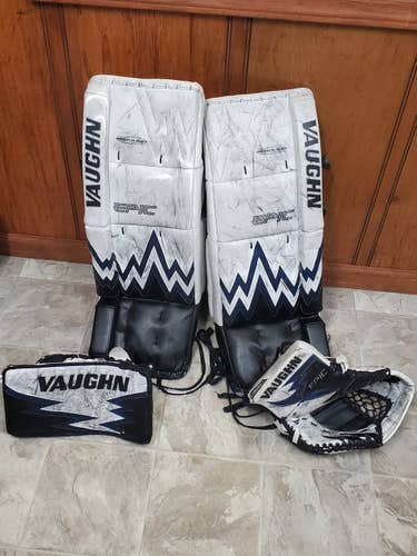 Used 30"+1 Vaughn Epic 8606 Pads, Intermediate Epic Glove, Intermediate Velocity Blocker