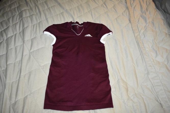 NEW - adidas Blank Football Game Jersey (Sample), Maroon, Large - With tags!
