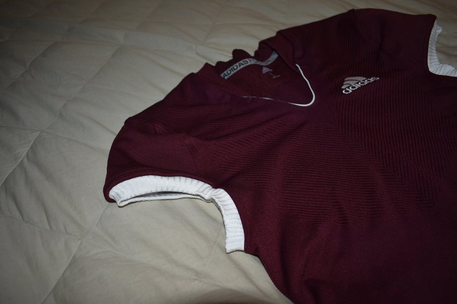 NEW - adidas Blank Football Game Jersey (Sample), Maroon, Large - With  tags!