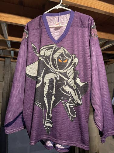 Vintage CCM Pittsburgh Phantoms RHI Purple Roller Hockey Jersey Size L/XL