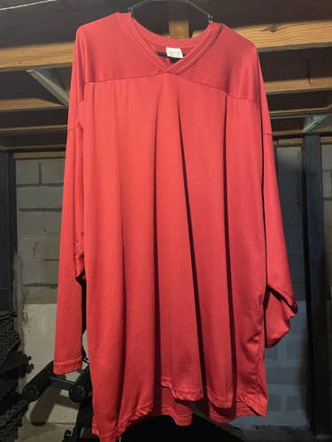 CCM Maroon Red Blank Hockey Jersey Size XL