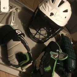 White Used Cascade Helmet Lacrosse Adjustable