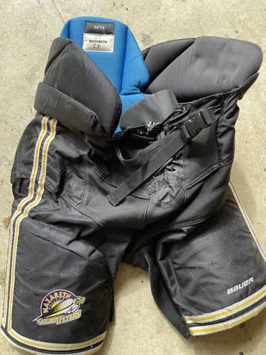 Black Senior Medium Bauer Pro Stock Hockey Pants
