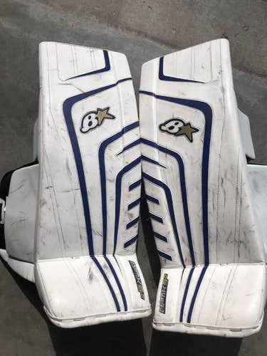 White Intermediate 31+1” Brian's  Optik 9.0 Goalie Leg Pads