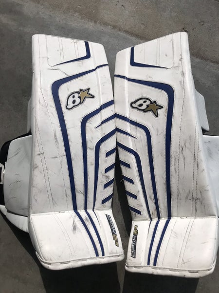 White Intermediate 31+1” Brian's Optik 9.0 Goalie Leg Pads