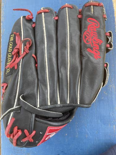 Black Used Outfield 12.75" Heart of the Hide Baseball Glove