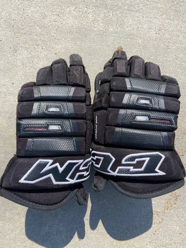 Black Used Senior CCM 4R II Gloves 14"