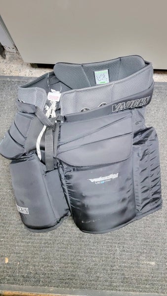 Black Senior Used Large Vaughn Velocity VE8 Pro Hockey Goalie Pants