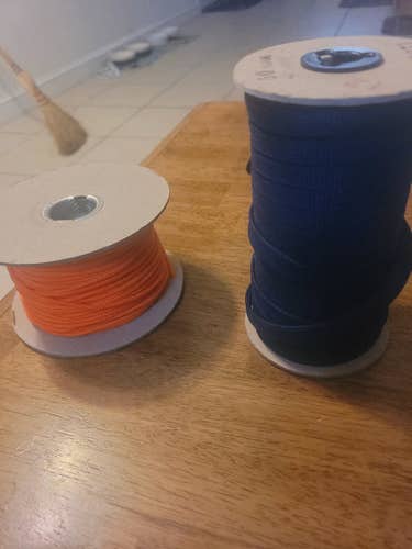 Navy shooter spool and orange sidewall spool