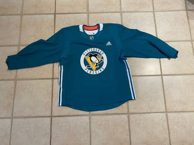 Used Penguins Size 56 Adidas Pro Stock Jersey