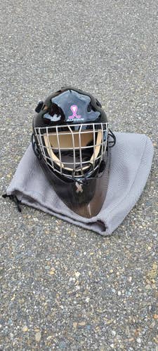 Black Junior Used Vaughn Goalie Mask