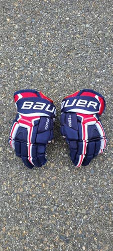 Blue Junior Used Bauer Supreme s190 Gloves 11"