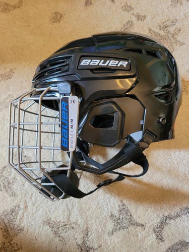 Black Used Medium Bauer IMS 5.0 Helmet Pro Stock