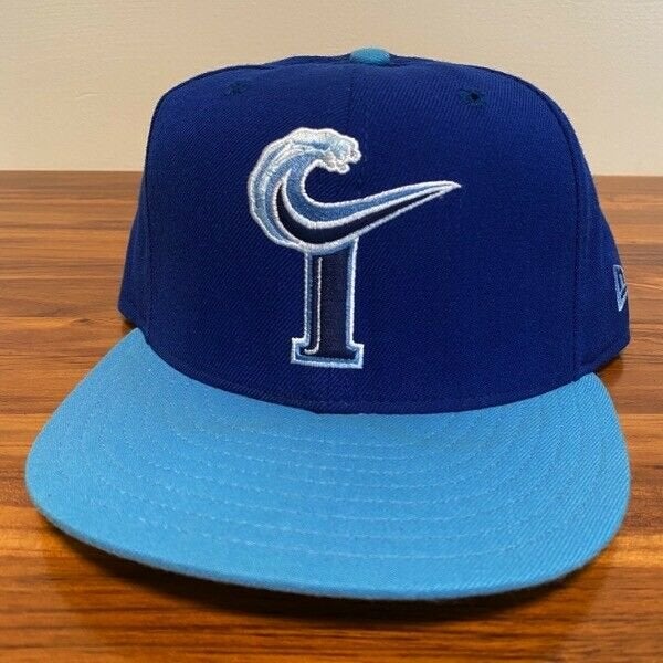 Norfolk Tides Hat Baseball Cap Fitted 7 1/2 New Era Vintage Blue MiLB