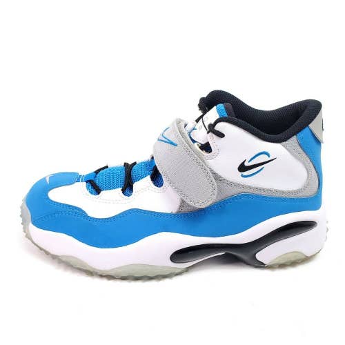 Nike Air Zoom Turf White Blue 643230-100 Youth 6.5Y Athletic Shoes Leather Kids