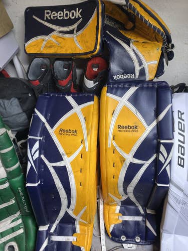 Blue Senior 35" Reebok Pro Stock Revoke Pro Goalie Leg Pads